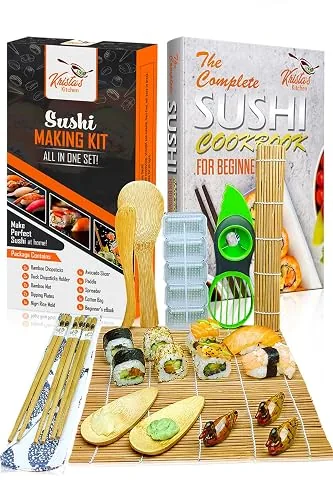 Kit sushi maki complet, 15 pièces, avec ebook de recettes