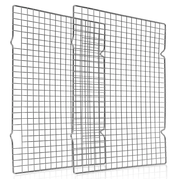 Lot 2 grilles refroidissement antiadhésives pâtisserie biscuits gâteaux