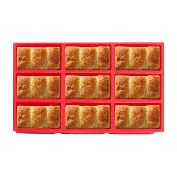Moule 9 empreintes brownies rectangulaires silicone portions individuelles