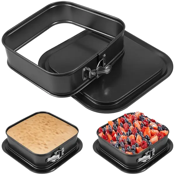Moule carré fond amovible antiadhésif cheesecake brownie tarte