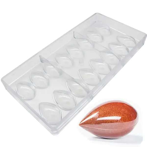 Moule polycarbonate 16 empreintes bonbons chocolat brillant miroir