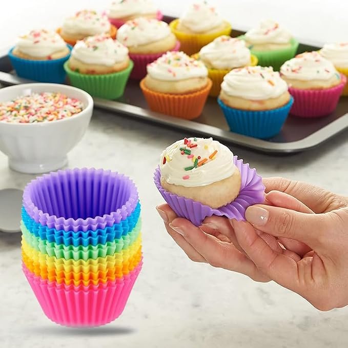 Moules silicone muffins cupcakes antiadhésifs réutilisables pâtisserie