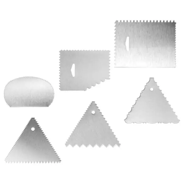 Kit peignes à décorer gâteau inox motifs textures pâtisserie