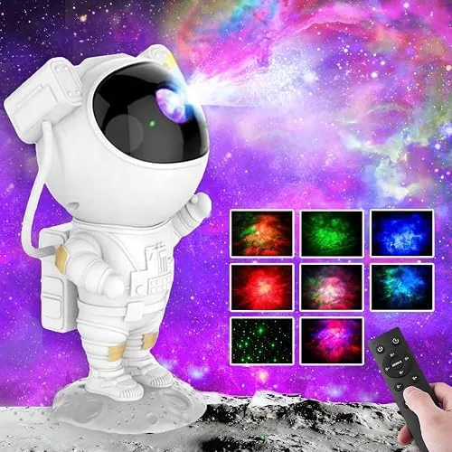 Projecteur galaxie astronaute nébuleuse étoiles télécommande chambre