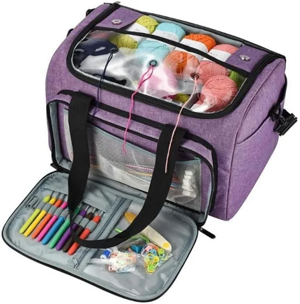 Sac fourre-tout portable pour fils de broderie et accessoires