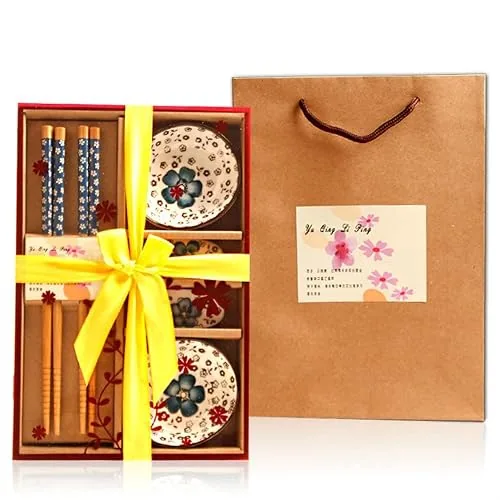 Saflyse Set service à sushi style japonais, 6 pièces pour 2 personnes