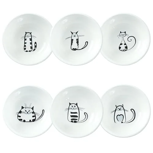 Socosy Lot de 6 assiettes à sauce en céramique pour sushis