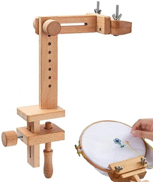 Support tambour à broder pivotant 360° sur table