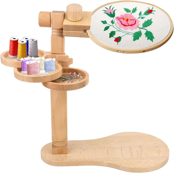 Support tambour broderie rotatif réglable