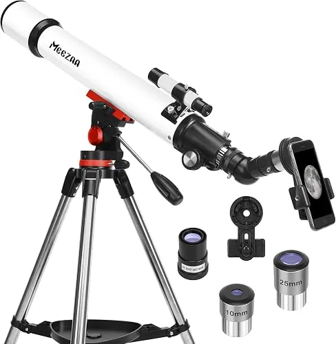 MEEZAA télescope réfracteur 70mm 700mm astronomie intermédiaire planètes