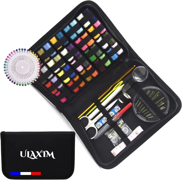 ULAXIM kit couture complet avec étui de transport 130 pièces