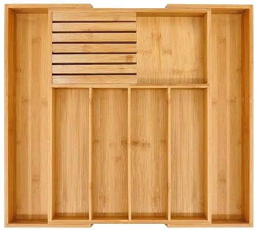 VaeFae Organiseur de tiroir en bambou extensible