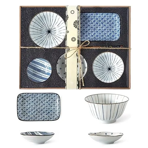 Watenkliy Service de table à sushi en porcelaine, 6 pièces