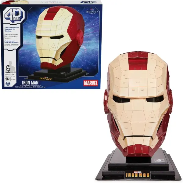 4D BUILD — Puzzle 3D Marvel, maquette casque Iron Man 96 pièces