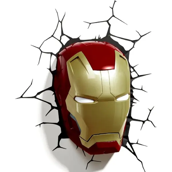3D Light FX — Applique murale LED en forme de casque Iron Man