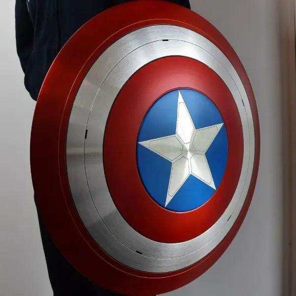 Bouclier en acier doux, 61 cm, avec poignées — choix de la rédaction du guide Captain America
