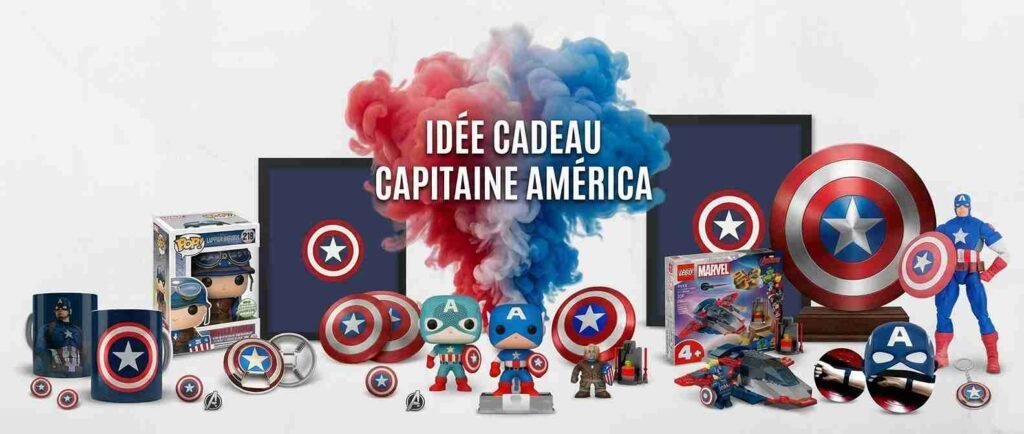 Cadeaux Captain America : 72 idées triées par usage, du porte-clés au bouclier en acier