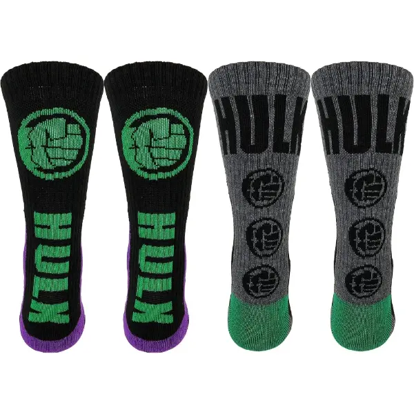 Marvel — Chaussettes de sport Hulk, lot de 2 paires