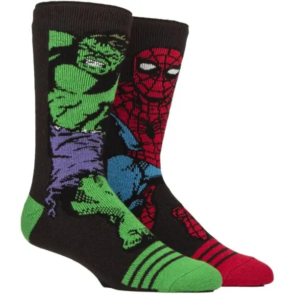 HEAT HOLDERS — Chaussettes thermiques Hulk et Spider-Man