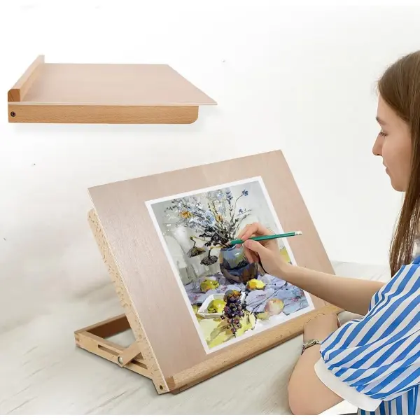 Chevalet de table format A3 en bois de hêtre pour dessin et peinture