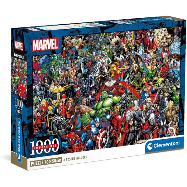 Clementoni — Puzzle Marvel 1000 pièces pour adultes — idée cadeau Avengers