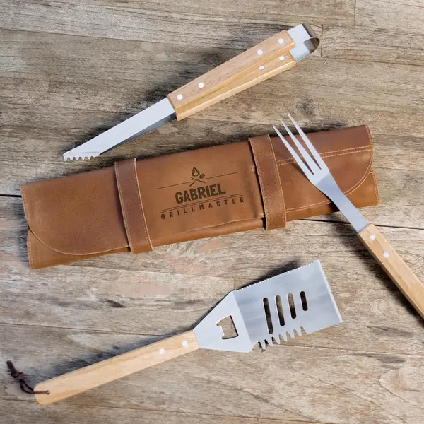 Coffret de barbecue personnalise avec gravure du prenom