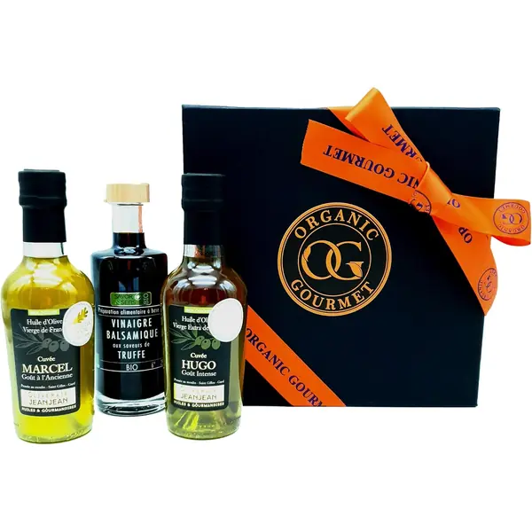 Coffret huiles bio à la truffe assortiment cadeau gastronomique