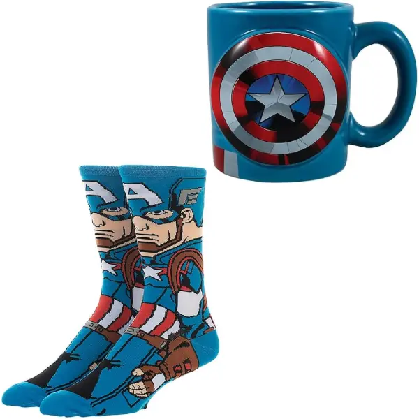 Coffret cadeau Bioworld avec tasse et chaussettes Captain America