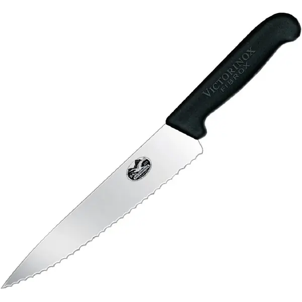 Couteau a decouper Victorinox Fibrox lame de 25 cm manche noir