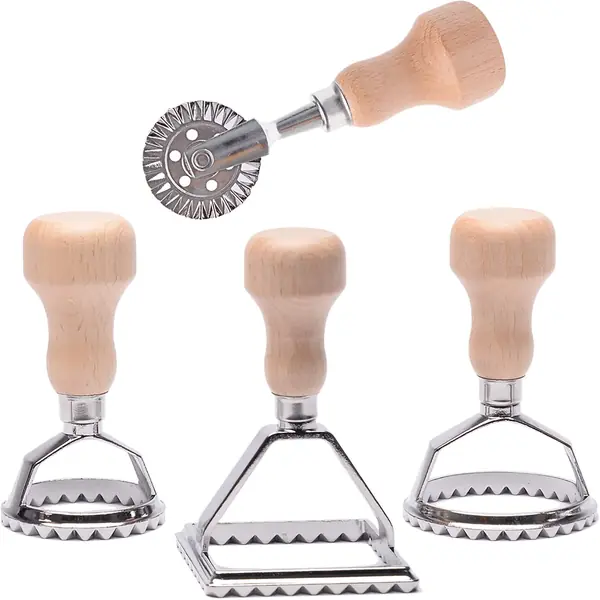 Emporte-pièce inox rond avec relief pour ravioli et demi-lune pasta