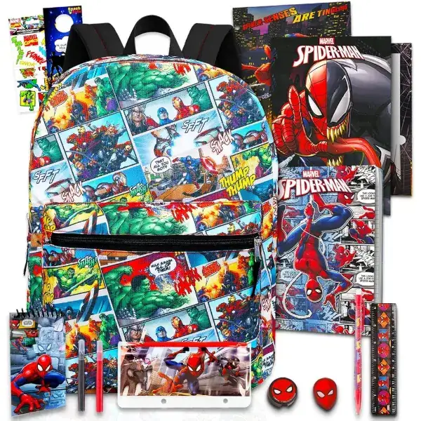 Marvel — Ensemble de 7 sacs à dos Avengers avec sac à livres