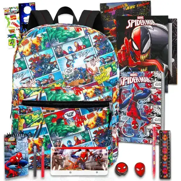 Ensemble scolaire Avengers — 7 pièces — idée cadeau Avengers