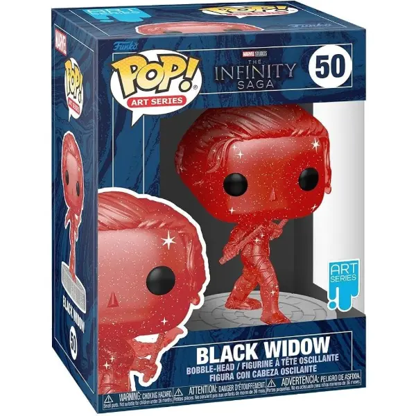 Funko Pop! Artist Series — Black Widow (Red), Infinity Saga — idée cadeau Avengers