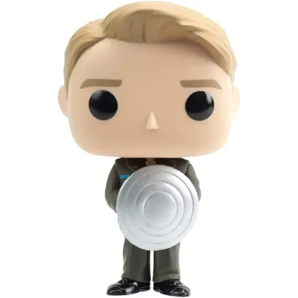 Figurine Funko Pop de Captain America avec le bouclier prototype métallisé