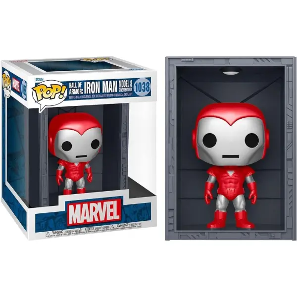 Funko Pop! Deluxe Marvel HOA — Iron Man MK8 Silver Centurion, Metallic