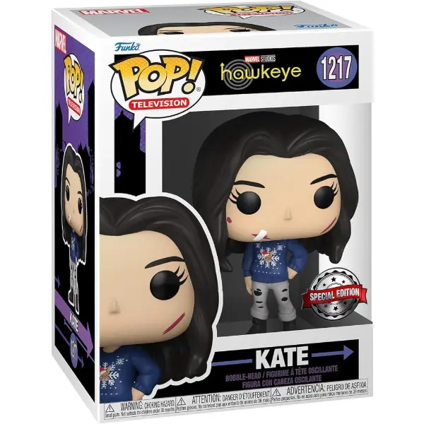 Funko Pop! #1217 — Kate Bishop en pull de Noël, gamme Hawkeye