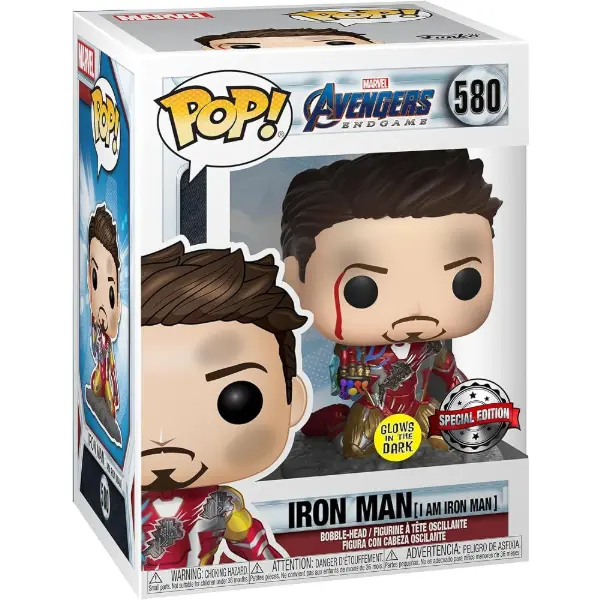 Funko Pop! Marvel Avengers Endgame — I Am Iron Man, Metallic Glow in the Dark