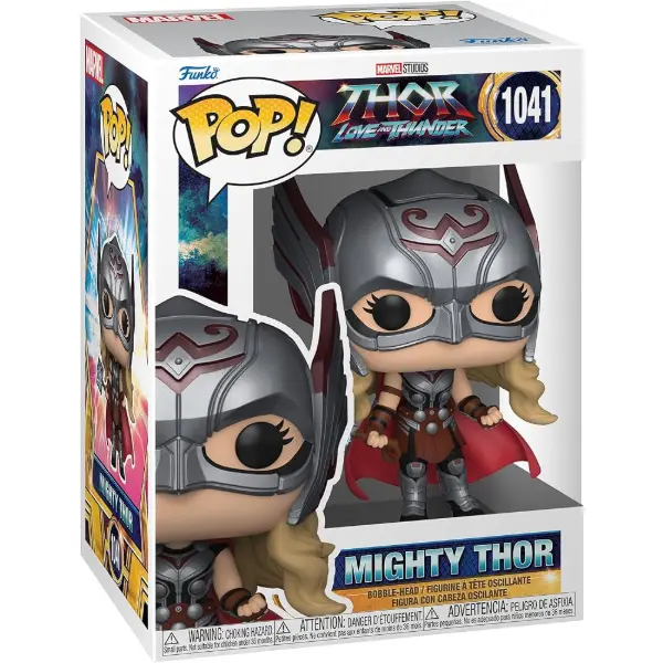 Funko Pop! Mighty Thor Jane Foster avec casque ailé et Mjolnir