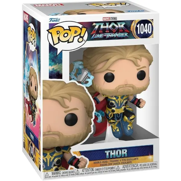 Funko Pop! Thor de Love and Thunder dans sa boîte de collection