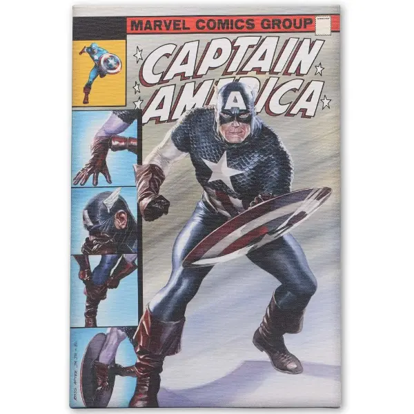 Ensemble de décorations murales reprenant des planches de comics Captain America