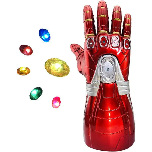 Gant LED Iron Man avec pierres de l'Infini magnétiques amovibles — idée cadeau Avengers