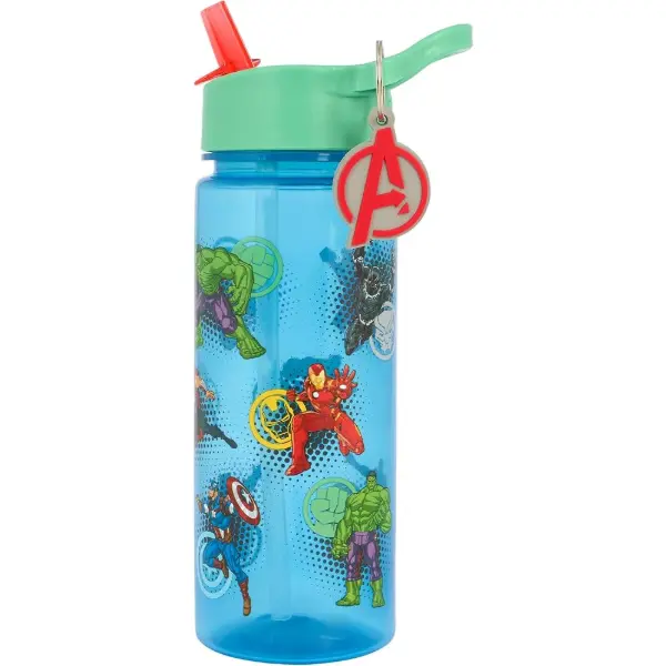 Marvel Avengers — Gourde 500 ml avec paille et poignée — idée cadeau Avengers