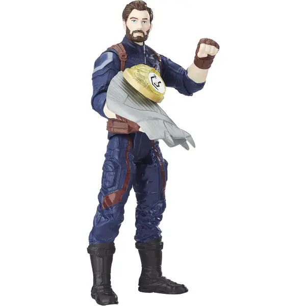 Figurine Hasbro de Captain America en costume sombre d'Infinity War