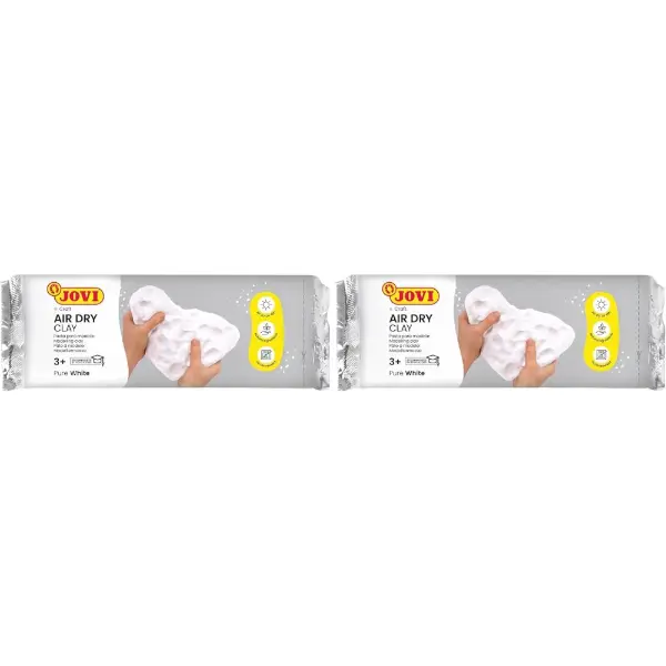 Pâte à modeler autodurcissante Jovi Air Dry blanche de 1 kg à base d'argile humide