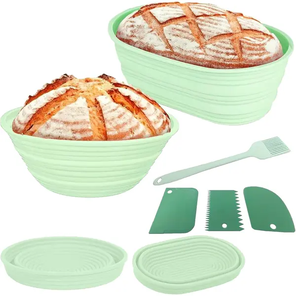 Kit 2 bannetons pliables en tissu pour fermentation pain levain