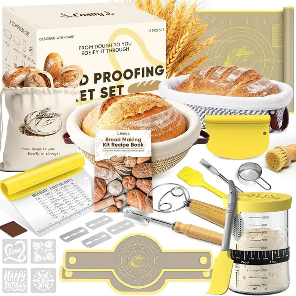 Sourdough Bread Kit 25 pièces complet banneton lame grattoir pour pain levain