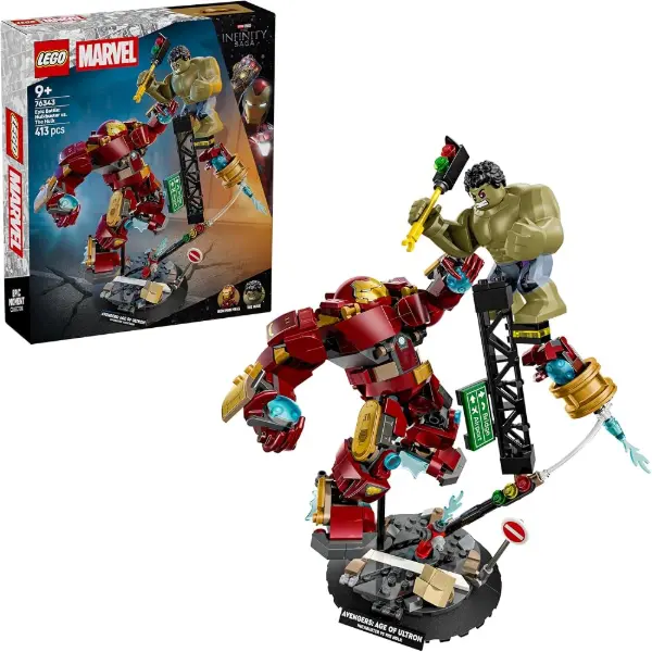 LEGO Marvel — Le combat légendaire entre Hulkbuster et Hulk — idée cadeau Avengers