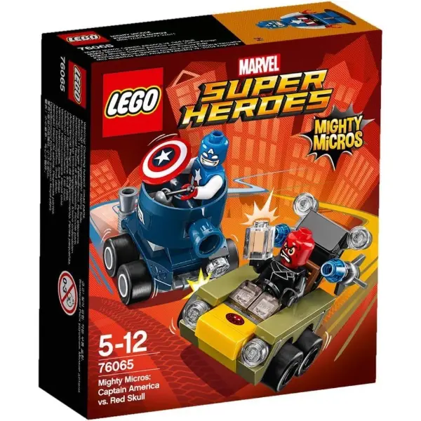 Set LEGO Mighty Micros 76065 opposant Captain America au Crâne rouge