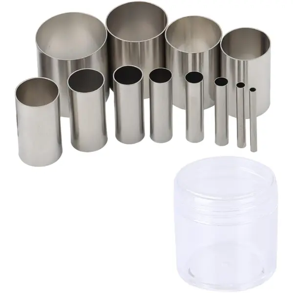 Lot de 12 emporte-pièces circulaires en acier inoxydable pour argile