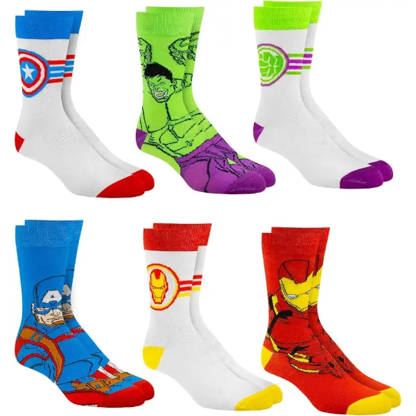 Marvel Legends — Lot de 6 paires de chaussettes